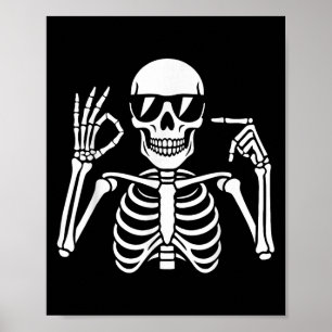 Poster 67 Esqueleto Divertido Seis Sete Gen Alfa Hallowee