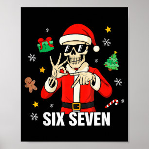 Poster 67 Esqueleto Divertido Seis Sete Geração Z Alpha N
