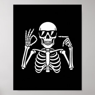 Poster 67 Esqueleto Engraçado Seis Sete Gen Alpha Hallowe