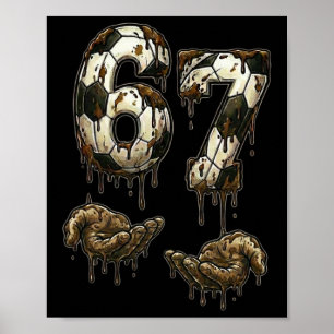 Poster 67 Futebol Seis Sete Futebol 6 7 Crianças Meninos