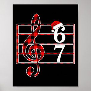 Poster 67 Gíria de Meme de Música Músico Papai Noel Profe