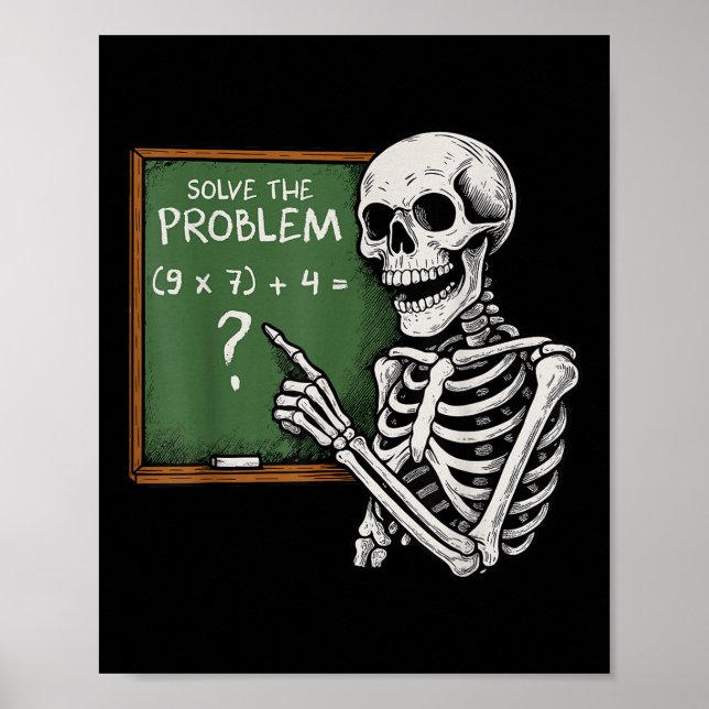 Poster 67 Halloween Matemática Divertida Seis Sete Meme B (Frente)