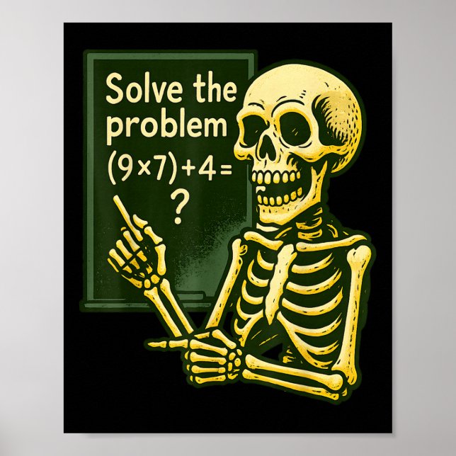 Poster 67 Halloween Matemática Divertido Seis Sete Meme B (Frente)