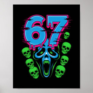 Poster 67 Halloween Scp Horror Face Camisa Assustadora de