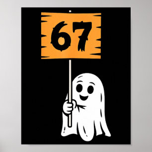 Poster 67 Humor de Meme 6-7 Seis Sete Dia das Bruxas 