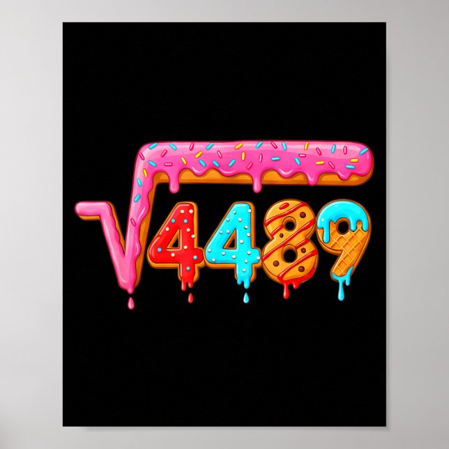 Poster 67 Ice Cream Drip Meme Math Teacher School Square  (Frente)