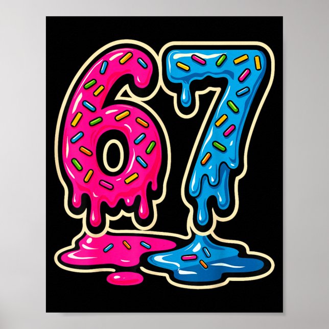 Poster 67 Ice Cream Meme Six Seven  (Frente)