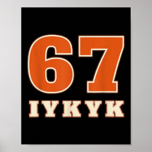 Poster 67 Iykyk Design Atlético Estilo Retro Vintage 