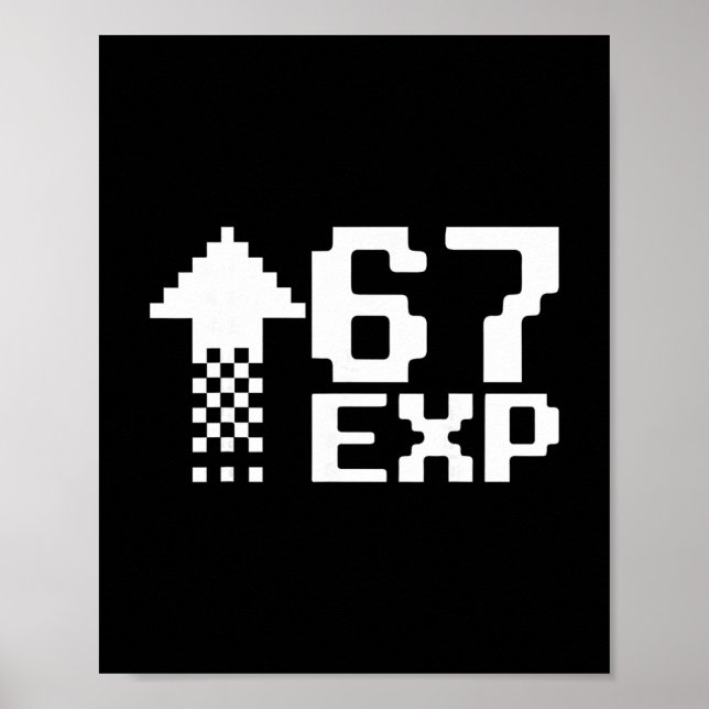 Poster 67 Jogos Infantis Drip Meme Engraçado Six Seven Ge (Frente)