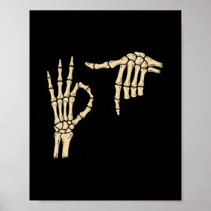 Poster 67 Meme 6 7 Esqueleto Halloween Seis Sete Geração