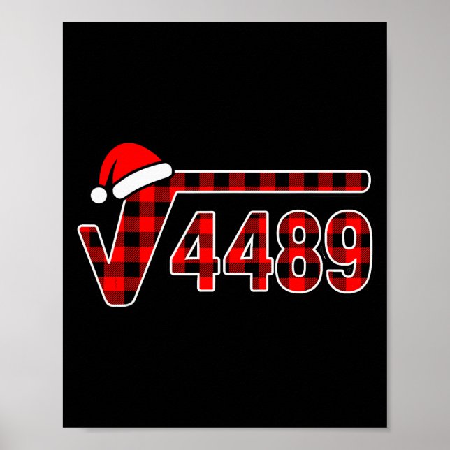 Poster 67 Meme Christmas Square Root 4489 Six Seven Math  (Frente)
