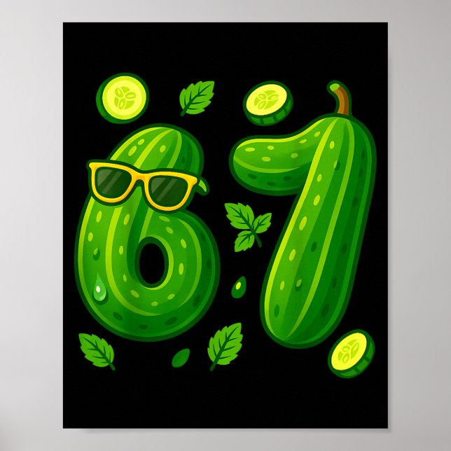 Poster 67 Meme Ckle Divertido Six Seven Cuber 6 7 Geração (Frente)