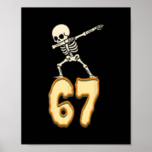 Poster 67 Meme de Halloween 6 7 Números Seis Sete Criança