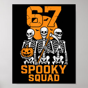 Poster 67 Meme de Halloween 6 7 Números Seis Sete Criança