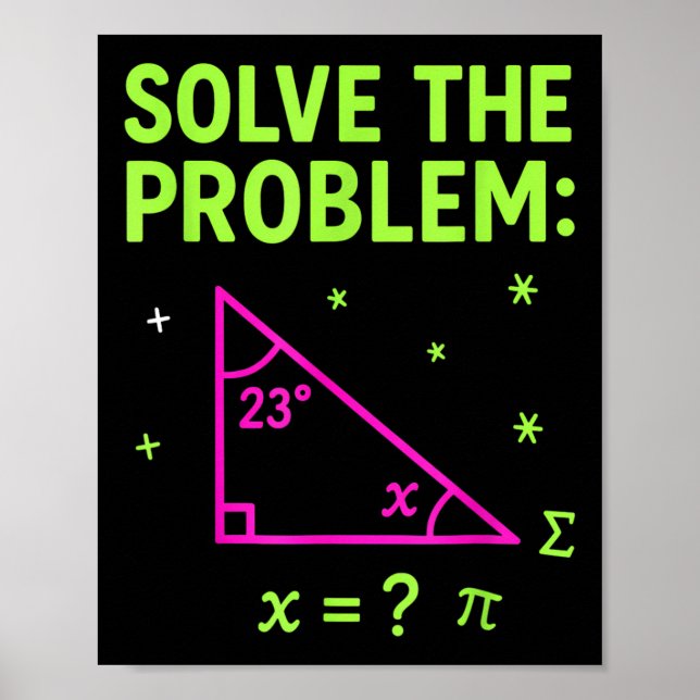 Poster 67 Meme de Matemática Resolva o Problema Professor (Frente)
