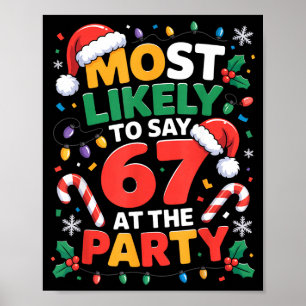 Poster 67 Meme de Natal Engraçado Provavelmente Dizendo 6