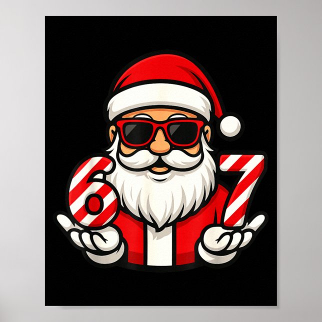 Poster 67 Meme de Natal Seis Papai Noel Engraçado  (Frente)