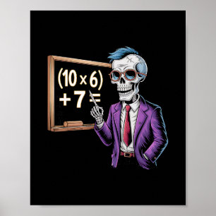 Poster 67 Meme de Professor de Matemática Brainrot Seis S