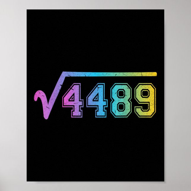 Poster 67 Meme Diversão Raiz Quadrada 4489 Adolescente Se (Frente)
