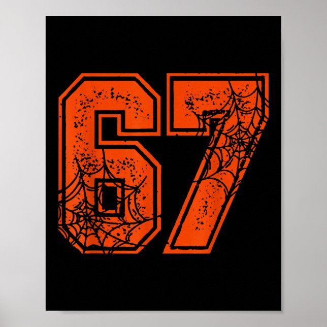 Poster 67 Meme Divertido Six Seven Geração Alpha Hallowee (Frente)