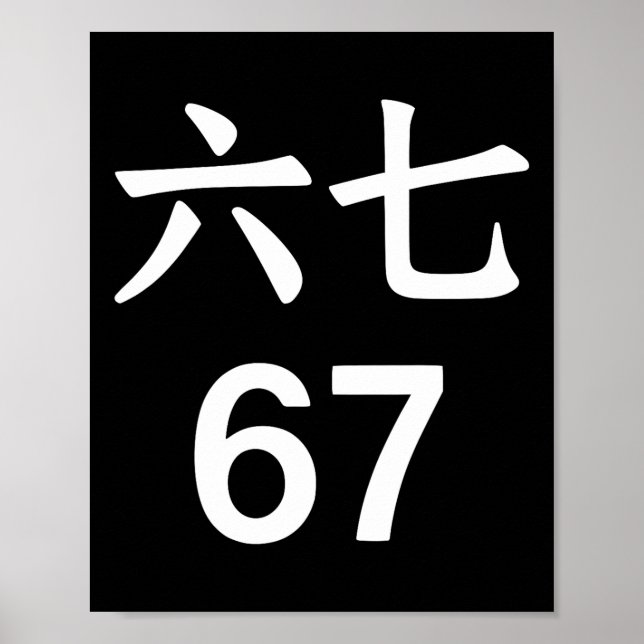 Poster 67 Meme em chinês engraçado 67 Meme  (Frente)