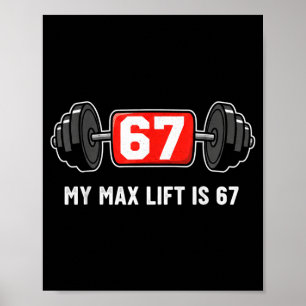 Poster 67 Meme Engraçado 6 7 Seis Sete Treino de Academia