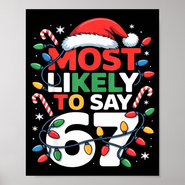 Poster 67 Meme engraçado design de Meme de Natal Mais Pro (Frente)