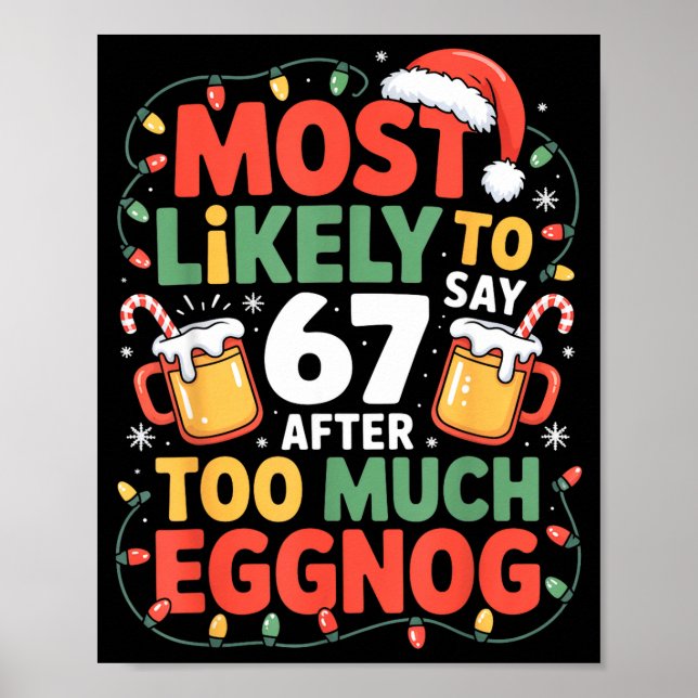 Poster 67 Meme engraçado design de Meme de Natal Mais Pro (Frente)