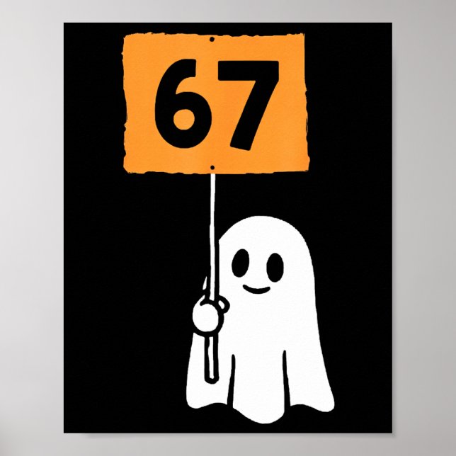 Poster 67 Meme Engraçado Seis Sete Halloween  (Frente)