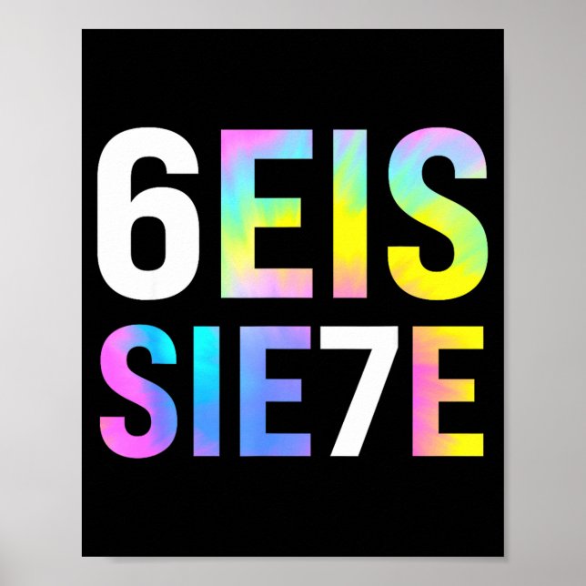 Poster 67 Meme Espanhol Seis Sete Divertido Espanhol (Frente)