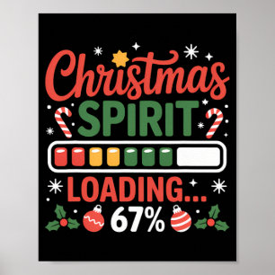 Poster 67 Meme Espírito de Natal Carregando 67% Seis Sete