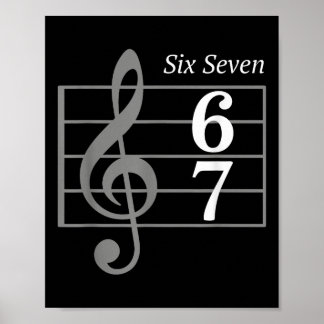 Poster 67 Meme Gíria Musical Músico Seis Sete Música Dive