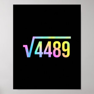 Poster 67 Meme Gíria Tie Dye Engraçado Raiz Quadrada 4489