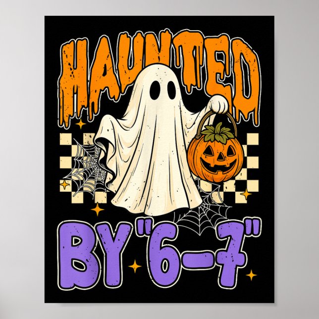 Poster 67 Meme Halloween Assombrado - Fantasma e Abóbora  (Frente)