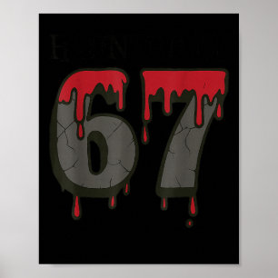 Poster 67 Meme Halloween Assombrado Soky - Six Seven Gen