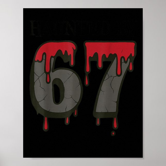 Poster 67 Meme Halloween Assombrado Soky - Six Seven Gen  (Frente)