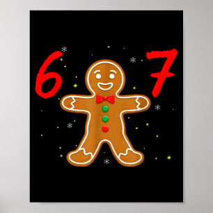 Poster 67 Meme Humor 6-7 Divertido Seis Sete Natal 