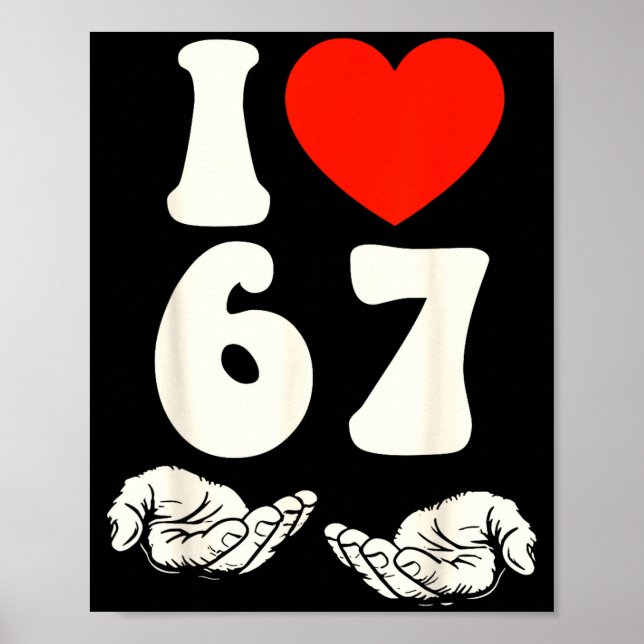 Poster 67 Meme I Love Six Seven  (Frente)
