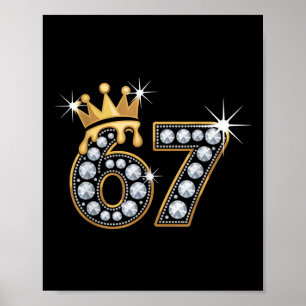 Poster 67 Meme Luxo Coroa Gotejamento Elegante Real Seis
