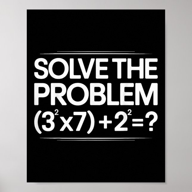 Poster 67 Meme Matemática Engraçado Seis Sete Professor B (Frente)