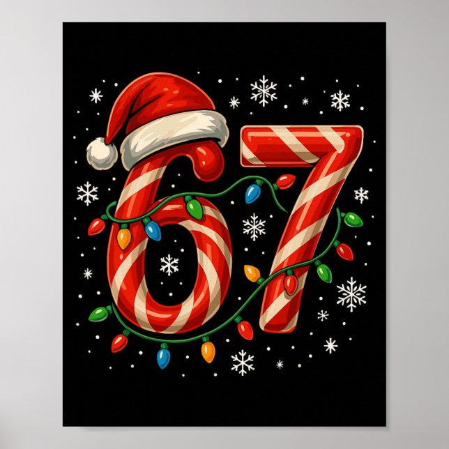 Poster 67 Meme Natal Divertido Seis Sete Luzes de Natal D (Frente)