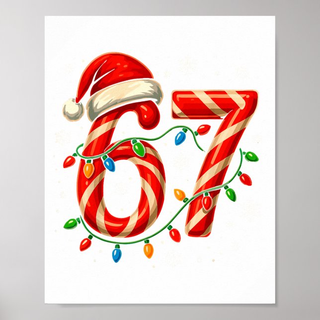 Poster 67 Meme Natal Divertido Seis Sete Luzes Natal Doce (Frente)