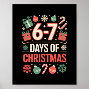 Poster 67 Meme Natal Férias Engraçado Seis Sete Geração A