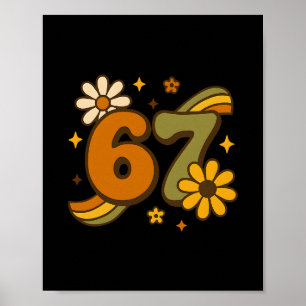 Poster 67 Meme Outono Groovy Retrô 70s Seis Sete Boho