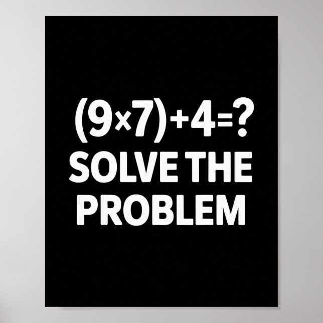 Poster 67 Meme Pemdas Professor de Matemática Elementar  (Frente)