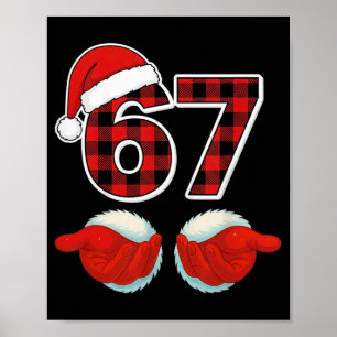 Poster 67 Meme Piadas Natal Vermelho Xadrez Roupas de dor