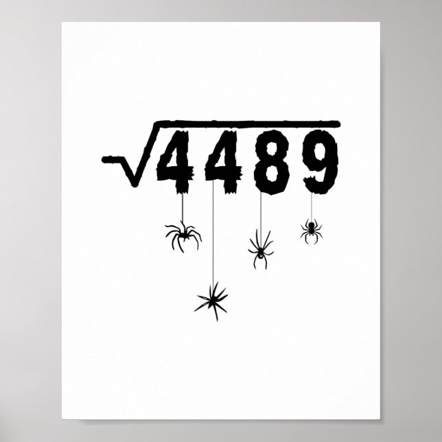 Poster 67 Meme Professor de Matemática 6 7 Halloween Aran (Frente)