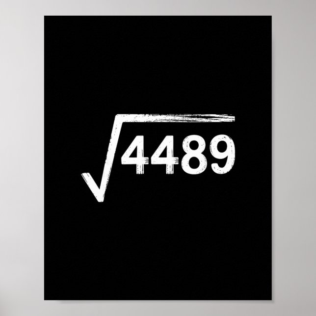 Poster 67 Meme Professor de Matemática Raiz Quadrada 4489 (Frente)