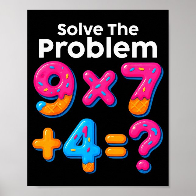 Poster 67 Meme Professor de Matemática Sorvete Drip 6 7 B (Frente)