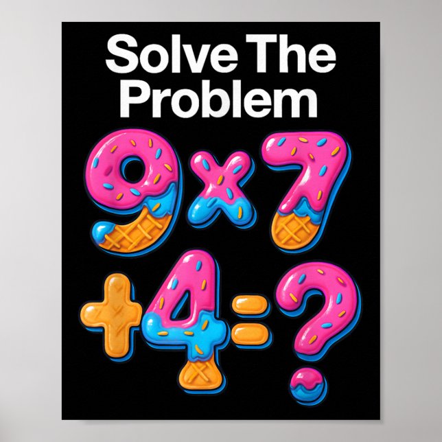 Poster 67 Meme Professor de Matemática Sorvete Drip 6 7 B (Frente)